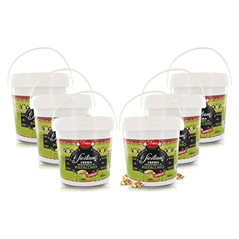 Dolgam Crunchy Pistachio Spread, Made in Italy, 6 Buckets x 1kg / 2.2lb Cover