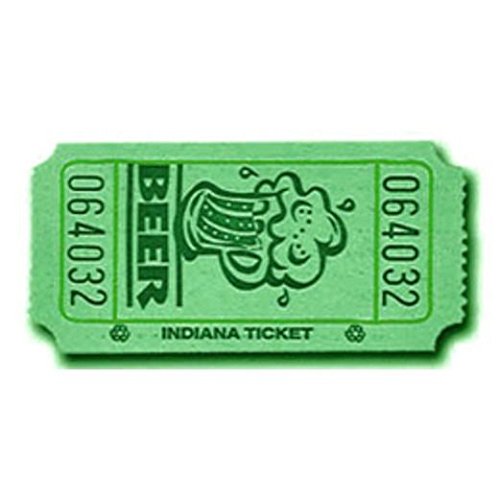 Green Beer Ticket Roll