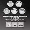 CASO Espresso Gourmet Crema - Macchina per il trasporto del colino con montalatte, espresso, cappuccino, portafiltro in acciaio inox, pompa ULKA, macchina da caffè in polvere, ESE Pads