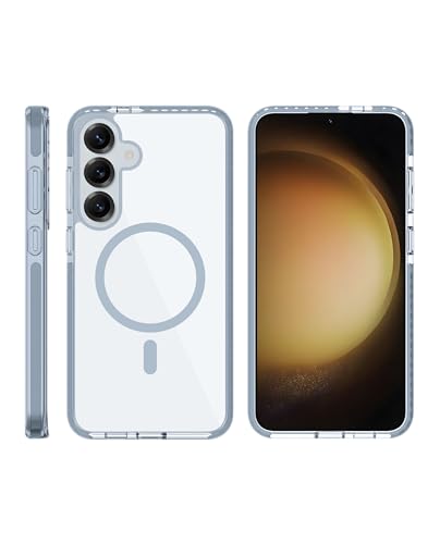 Image of DailyObjects Grey Stride Clear Case Cover Compatible with Samsung Galaxy S25 Plus | Wireless Charging Slim Back Cover | 2 Layer Edge Protection & Shockproof