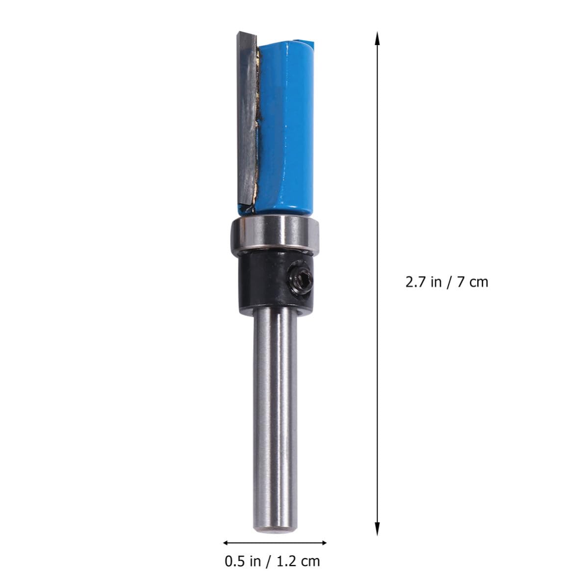 Woodworking Flush Trim Router Bits 1/4 Inch Handle 3pcs with High Hardness Hard Alloy Material , Splinter Free Wood Milling Cutter for Engraving Machine and Solid Wood Plywood