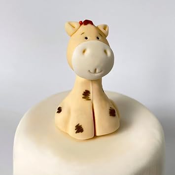 Edible Giraffe Cake Topper - 3D Sugar Fondant Icing Figure - Kids Birthday Decorations - Handmade Present - Cake Decorations