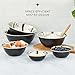 JoyJolt Stainless Steel Mixing Bowl Set - 6 Piece Nesting Bowls, 5qt to 0.5qt, Black, Perfect for Dough, Batter & Baking