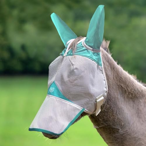 Harrison Howard Mule Donkey Fly Mask Full Face Protection with Nose Cover Mint M by Harrison Howard - Used condition - US$20.53