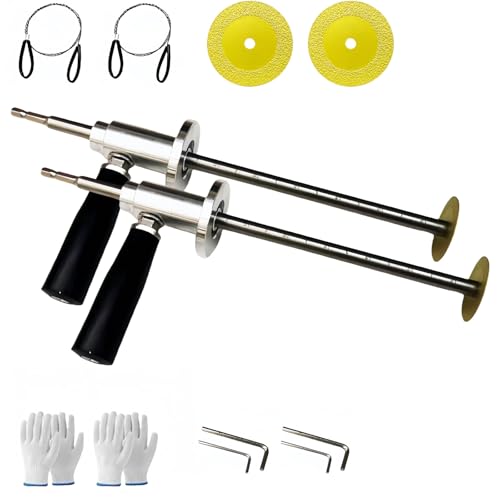 Inside Pipe Cutter for PVC Pipe, Adjustable Internal Pipe Cutter Tool for 1½″–8″ PVC Pipe, 7″ Cutting Depth, ¼″ Hex Shank Fits Drill & Impact Driver (2PCS)