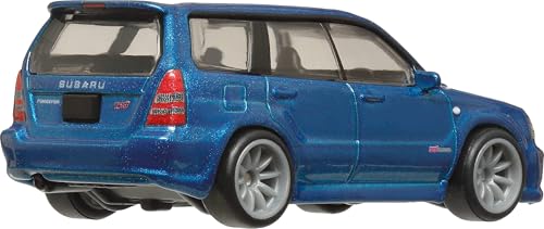 Image of Hot Wheels Premium Car Culture Collectible Toy Car, 1:64 Scale Die-Cast Subaru Forester STI, Modern Classics Vehicle with Real Riders Tires, Blue