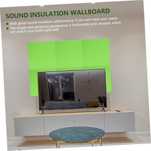Panel de fieltro insonorizante para sala de música, 5 piezas verde acústico miniatura 6