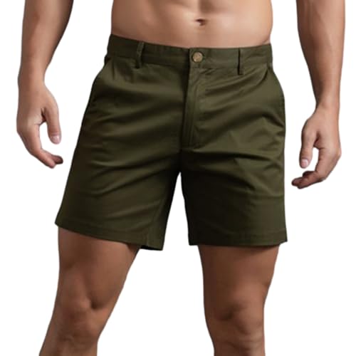 Atofy TM-SHORT101-22 Mens Shorts 6 Inch Inseam Flat Front Summer Casual Stretch Slim Fit Golf Chino Short cover