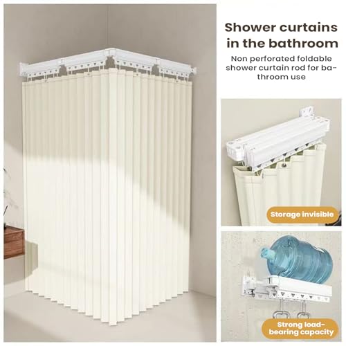 Rideaux douche rétractables sans percer pour optimiser les petits espaces