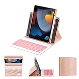 OYEEICE for iPad 9th Generation Case with Keyboard - Detachable Backlit Keyboard - Rotatable Cover with Pencil Holder for iPad 9th/8th/7th Gen, iPad Air 3rd Gen & iPad Pro 10.5