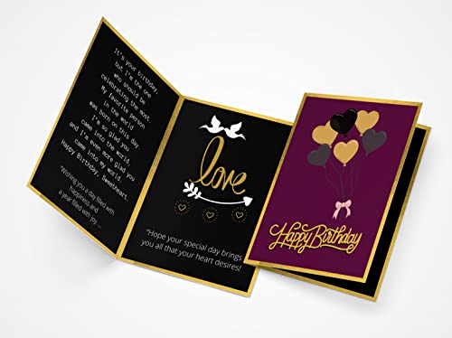 Image of CLUZE Happy Birthday Greeting Card with Dairy Milk Silk Chocolate Combo Birthday Gift for Husband-Wife-Girlfriend-Girls-Friend