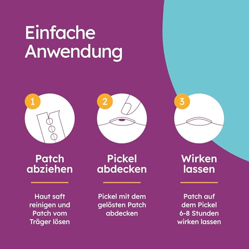 willbewell Pickel Patches, 72 Stück in 2 Größen, reinigt, heilt & kaschiert mit Hydrokolloid