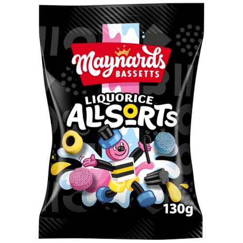 Maynards Bassetts Liquorice Allsorts Sweets 130 g (Pack of 1)