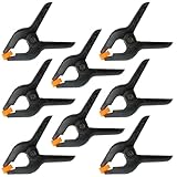 8 Pack 6 Inch Plastic Spring Clamps, Big Clips Heavy Duty, Large Spring Clamps for Woodworking, Backdrop Stand, Crafts, Photography, Banner, Balloon Arch Garland Clips, Strong Clamp with Soft Tips