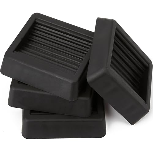 3"x3" Square Non Slip Furniture Coaster Cups, Rubber Bed Sofa