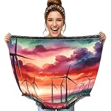 Vortithora Augenstern Watercolor-Wind-Turbines-Vintage Funny Gag Gifts Oversize Granny Mutandine Nero