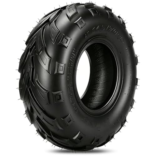 HIAORS 145/70-6 145 70-6 Tire Tubeless for Coleman CC100X CT100U Baja Dirt Bug Doodle Bug DB30 Monster Moto MMB80 MMB105 Motovox MBX10 MBX11 GMB100 RT100 Mini Bike Kazuma Roketa 110cc ATV Quad Go Kart