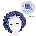 Produktbild Damen Big Size Beauty Print Satin Seidenhaube Neue extra große Satin gefütterte Motorhaube Sleep Night Cap Kopfbedeckung Motorhaubenhut -style5-Can Adjust