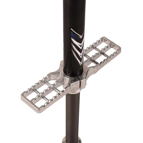 Relaxdays Pogo Stick Erwachsene, Springstock bis 110 kg, gepolstert, Sprungstab Outdoor, rutschfest, Edelstahl, schwarz