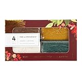 Pre de Provence Heritage Holiday Soap Gift Set/4 - Full Size French Soap Bars - Quad-Milled, Assorted Scents, 4 x 150g
