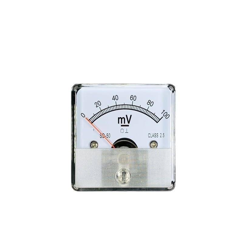 NURII SD50 DC Millivolt Meter, 50mV 75mV 100mV Pointer Voltmeter DH50 CZ50 Small Voltage 45mm