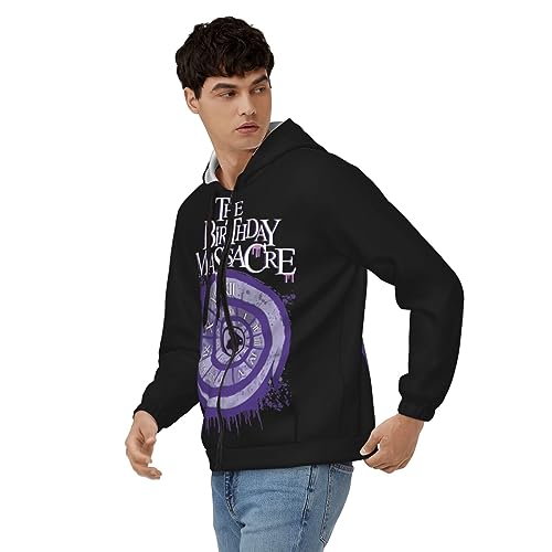 COIRBLISS The Birthday Massacre Men'S Hoodie Keep Warm Zipper Sweater Long Sleeve Casual Light Pullover Cotton Sweatshirt3