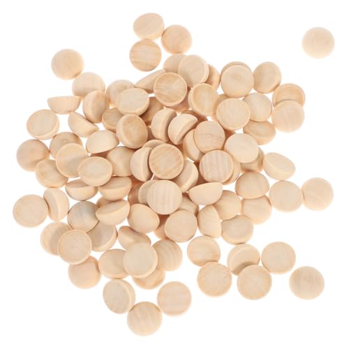 Luxshiny Perles en Bois Naturel Demi-sphériques 8 Mm 200 Pièces Non Percées Demi-boules Bois Brut pour Loisirs Créatifs Bijoux Décoration DIY