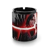 スターウォーズ 灰皿 革製灰皿 丸い円筒形 アッシュトレイ 卓上 大容量 屋外 おしゃれ ステンレス おしゃれ 大容量 屋外 室内 防臭 車用 ブラック 洗いやすい インテリア コンパクト