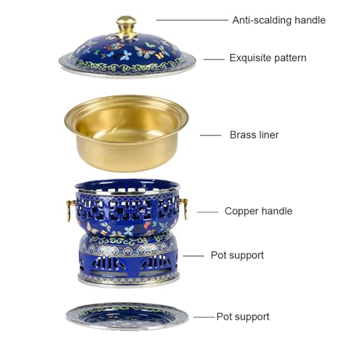 Olla China Cloisonné de Cobre para Una Persona 23x23x23 cm miniatura 3