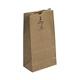 Duro ID# 18402 2# SOS Bag 30# 100% Recycled Natural Kraft 500pk 4-5/16 x 2-7/16 x 7-7/8