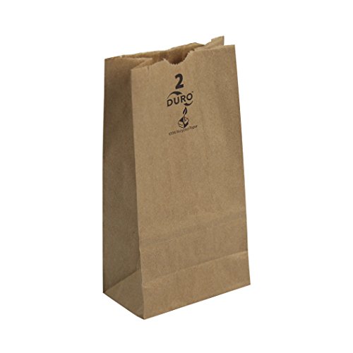 Duro ID# 18402 2# SOS Bag 30# 100% Recycled Natural Kraft 500pk 4-5/16 x 2-7/16 x 7-7/8