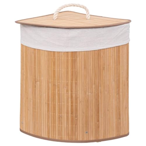 5five - Panier à Linge d Angle Bambou 48l