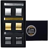 BodyJ4You 9PC Cufflinks Tie Clip Set Button Shirt Business Men Square Style Steel Jewelry Gift Box