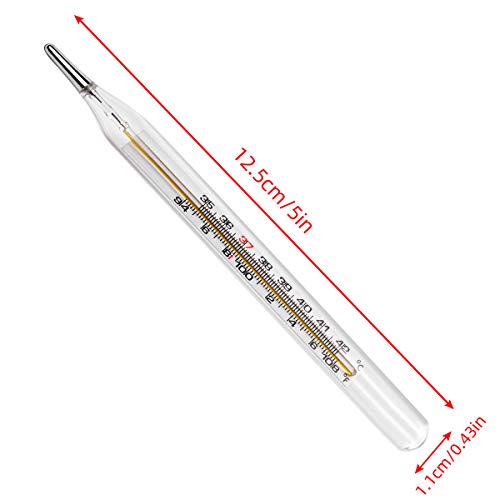 Ruiyx Glass Oral Temperature For Fever Test, Temperature Axillar Temperature 94-108 °F Armpit Fast Reading Fever Indicator #TOP2