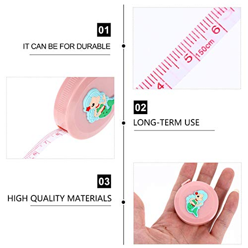 EXCEART 5 Peças de Fita Métrica Fita Métrica Retrátil para Tecido de Bolso Costura Tecido Sob Medida