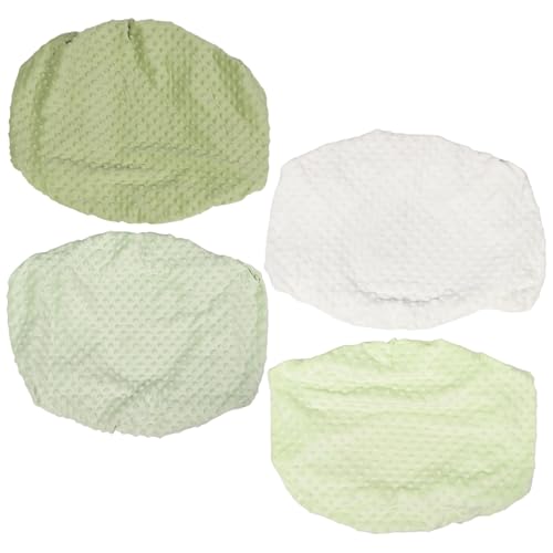 JUMPLAWN 4 Piezas Funda Reutilizable para Cambiador de Pañales con Tejido de Felpa Suave Cubierta Desmontable y Lavable para Cuidado Cómodo