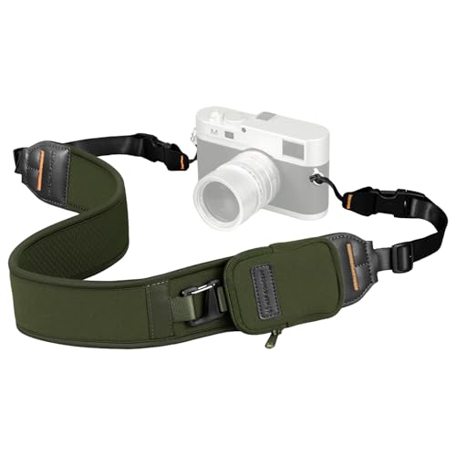 K&F CONCEPT Correa Camara De Fotos, Camera Strap Para para Fotógrafos, Correa Camara Reflex Ajustable 109 130cm Compatible con Sony/Canon/Nikon/Fuji DSLR SLR Cámara sin Espejo Verde