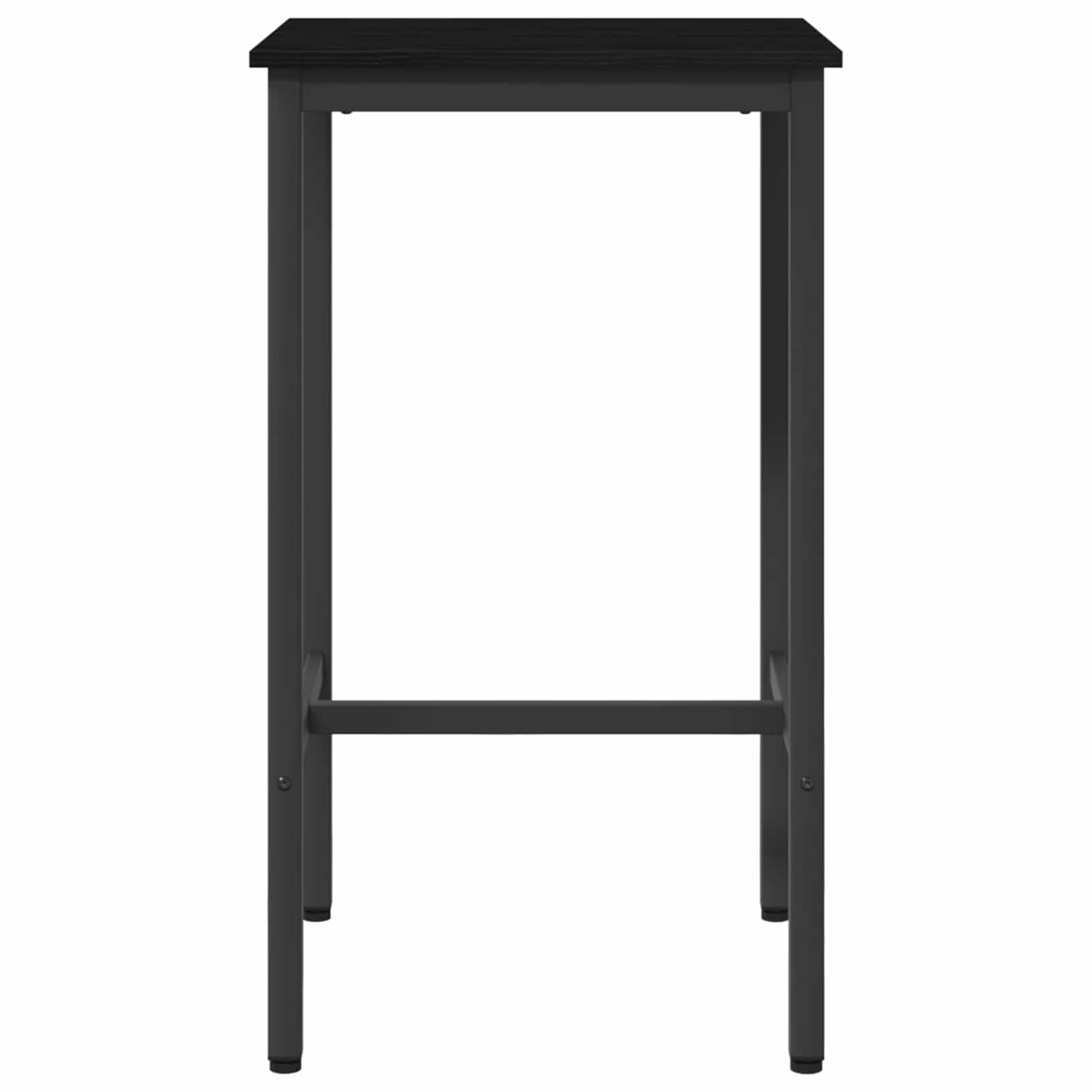 Homgoday Mesa de Bar Moderna Rectangular Estructura de Acero galvanizado y Tablero de Madera Color Roble Negro Patas Ajustables 52x52x110 cm para Interiores