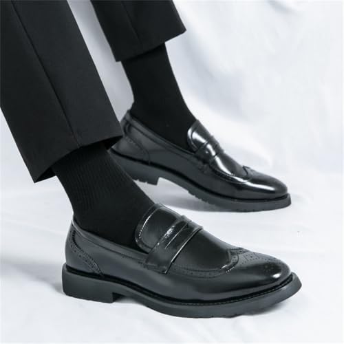 Mocasines de piel perforada cómodos con suela interior suave y diseño transpirable 5