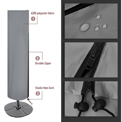 image for Vainlley Patio Umbrell Cover Outdoor Umbrella Cover with Rod Waterproo