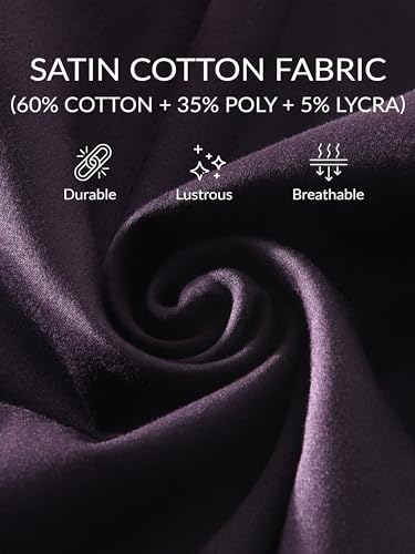 Image of BEYOUNG Regular Fit Formal Satin Shirt for Men | Full Sleeves | Men's Stylish Satin Silk Shirt | Formal Shirt | Buttondown Collar | Satin Solid Shirt for Men