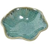 Cabilock Plato de Cerámica para Joyas en Color Verde Jade Bandeja Pequeña Decorativa para Anillos y Collares Contenedor de Escritorio Adecuado para Guardar y Exhibir Joyería en Casa U
