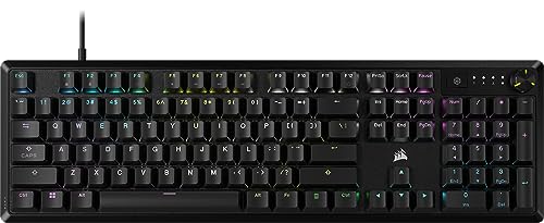 Corsair K70 CORE RGB Mechanical Gaming Keyboard - Pre-Lubricated MLX Red Linear Keyswitches - Sound Dampening - Media Control Dial - iCUE Compatible - QWERTY NA Layout - Black view 1