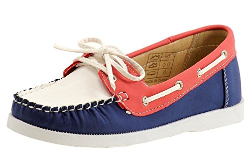 Girl's Fashion Slip On Patriotic Boat Shoes Sz: