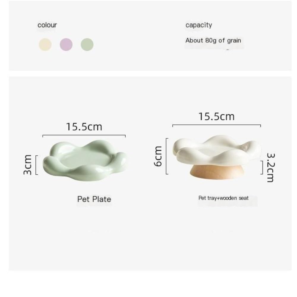 Petal Keramik-Futternapf, Nackenschutz, Anti-Kipp-Futternapf