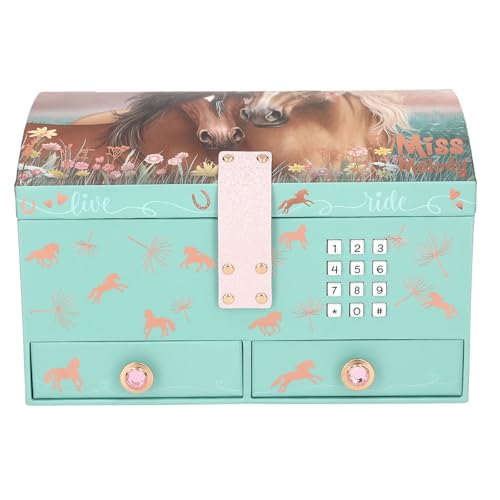 Boîte à bijoux rose et or rose Miss Melody avec code secret électronique - 4
