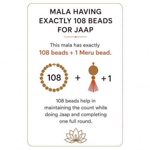 Image of Japa Mala 108 Beads | 108 Mala for Jaap | Sandalwood Mala | Chandan Mala | Jap Mala 108 Beads Mala for Chanting| Japamala 108 Beads Original |