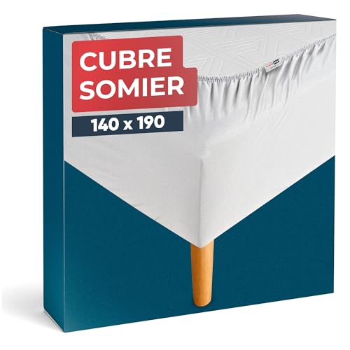 Wrappybag Funda Somier 140 x 190 – Moderniza y Protege el somier – Color Blanco - 6 Tamaños Disponibles