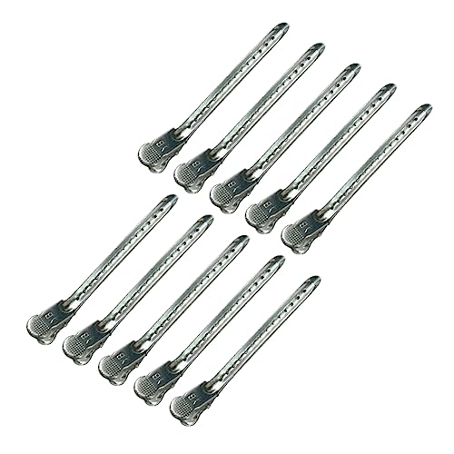 Vaguelly 10piezas Clip Pato De Metal De Pinzas Cabello Boca Herramientas De Peluquería Para Peinar El Cabello Salones