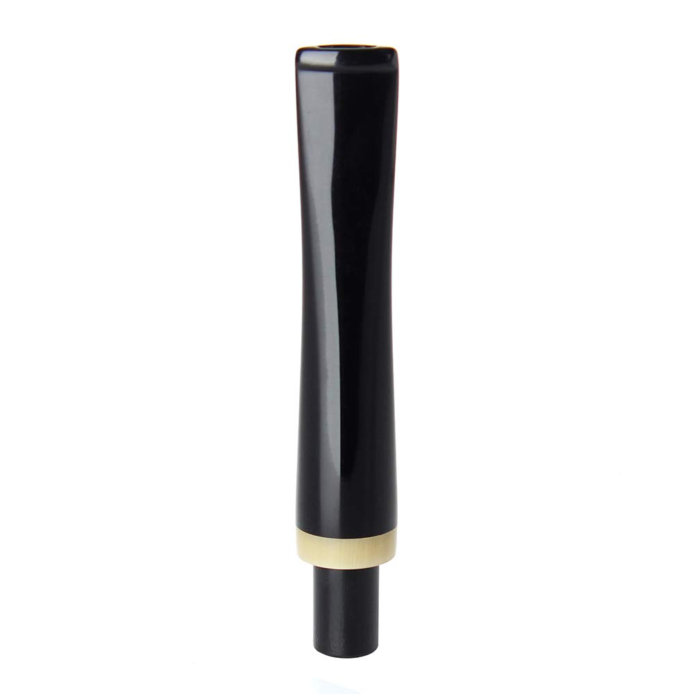 MUXIANG Straight Pipe Stem Replacement Mouthpiece Fit 9mm Filters for Meerschaum Pipes in Ceramic and Wooden Finish